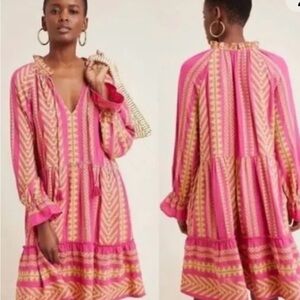 Maeve Pink and Yellow Patterned Dress